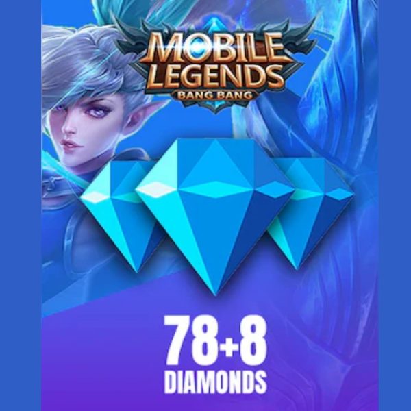 Mobile Legends 78 Bang Bang Diamonds + 8 Bonus