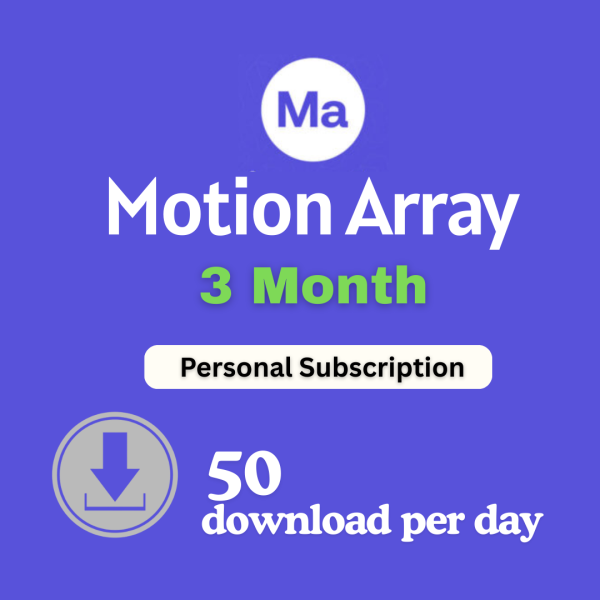 Motion Array Subscription for 3 Months Download Access
